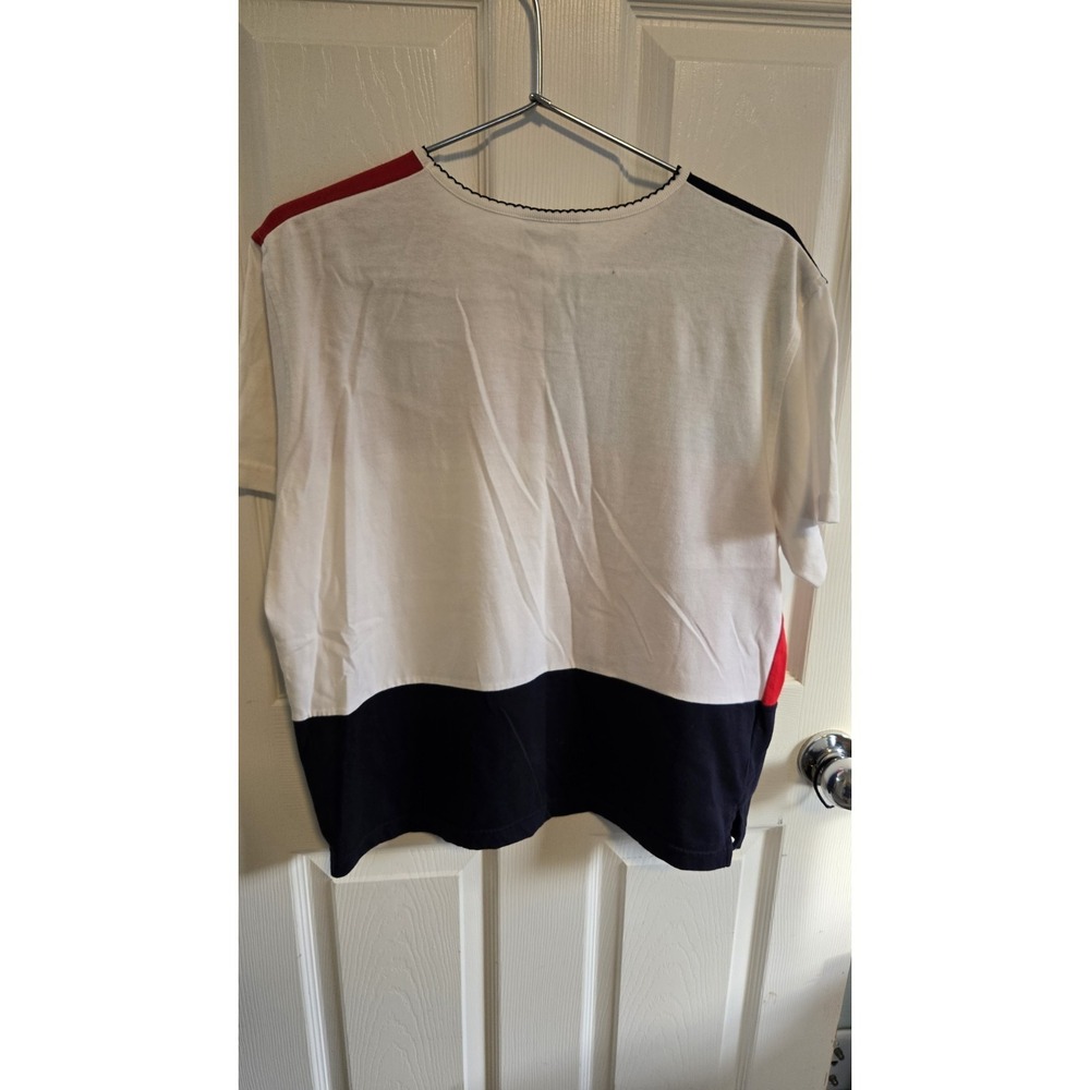 Vintage Studio Works Patriotic Colorblock USA Stars Shirt Womens XL Y2K Merica - Picture 2 of 5